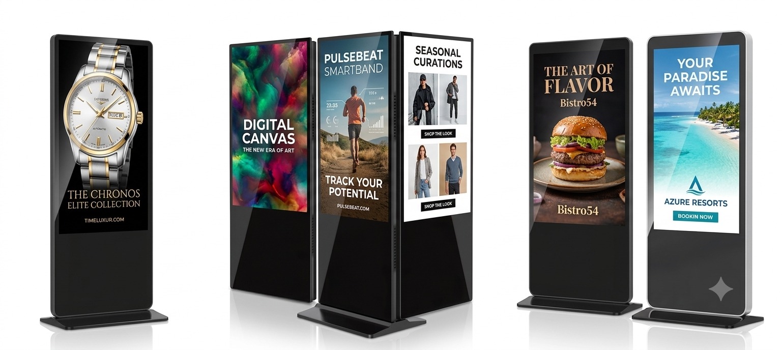 Floor Standing Digital Signage Display for LCD Screens & Kiosks