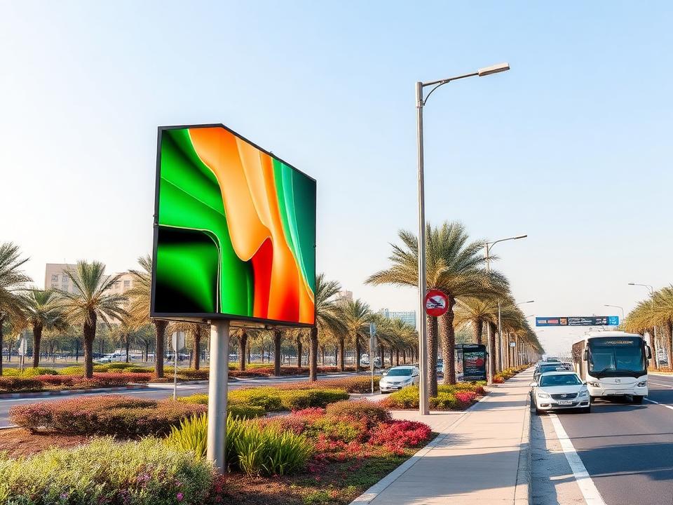 Pole-Mounted Outdoor LED Screen for LED Screen Displays