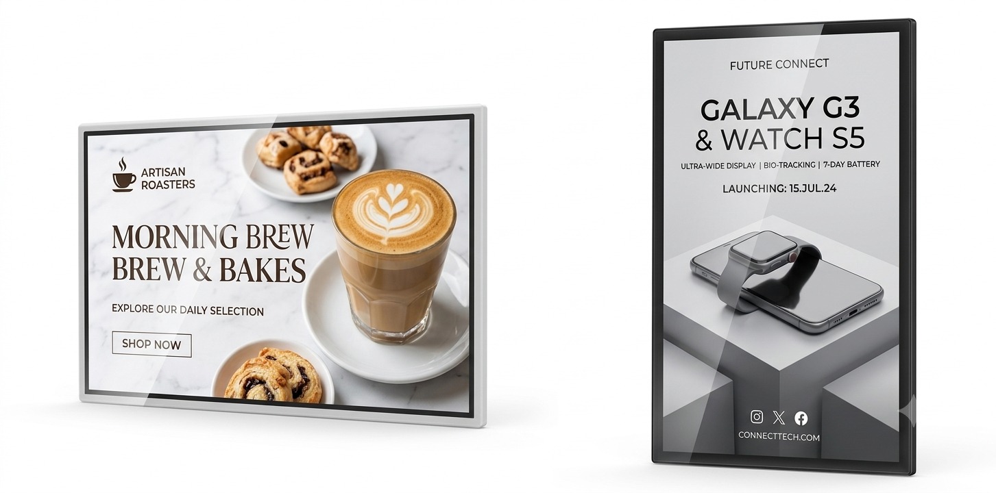 Wall Mount Commercial Display for LCD Screens & Kiosks